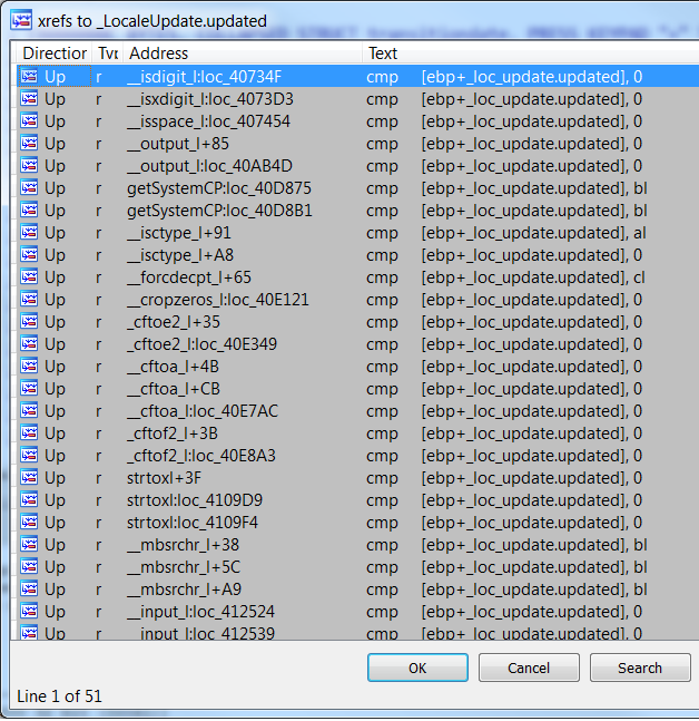 Structure member cross-references