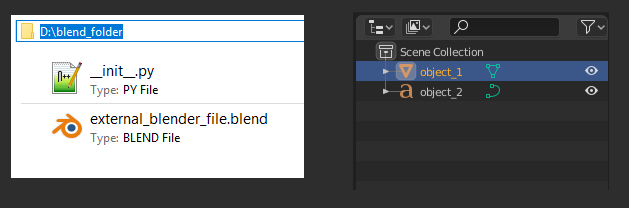 blender file path and contained