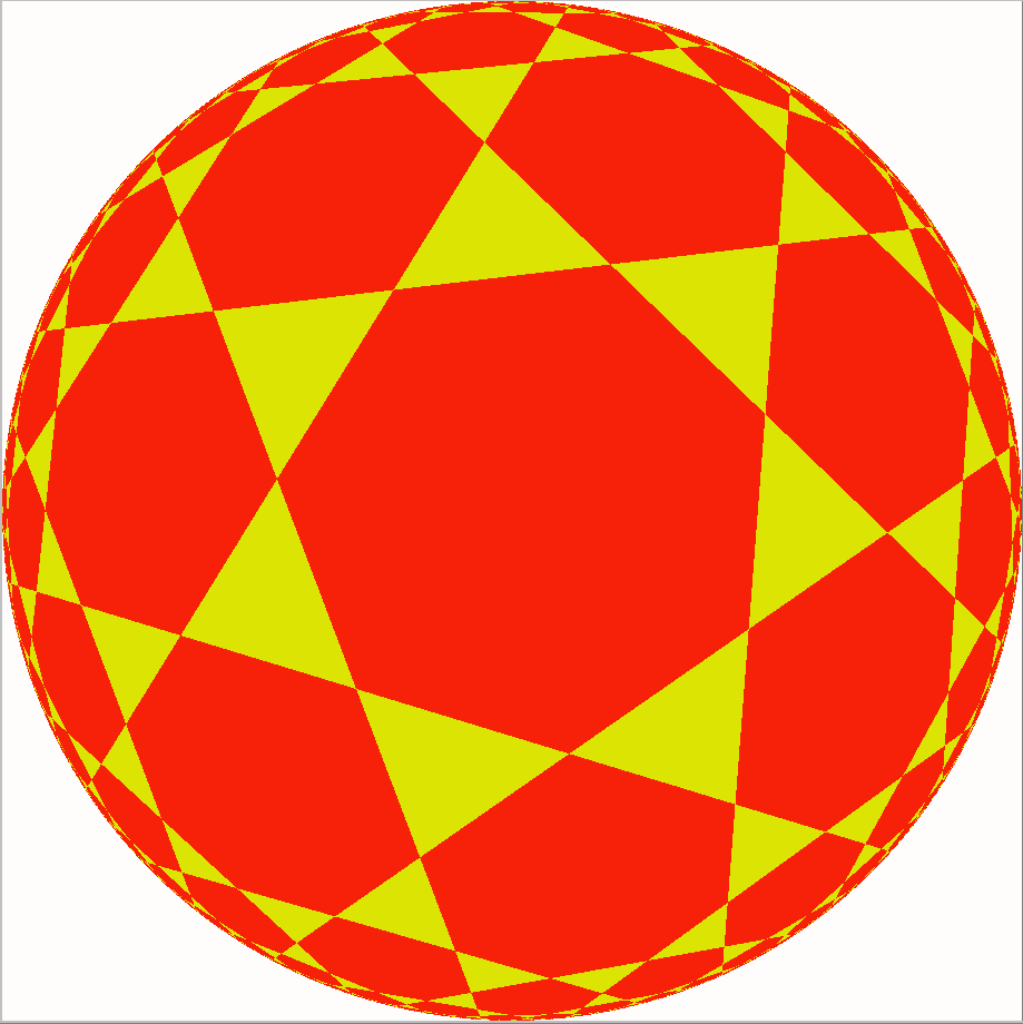 a tiling in the Klein disk model