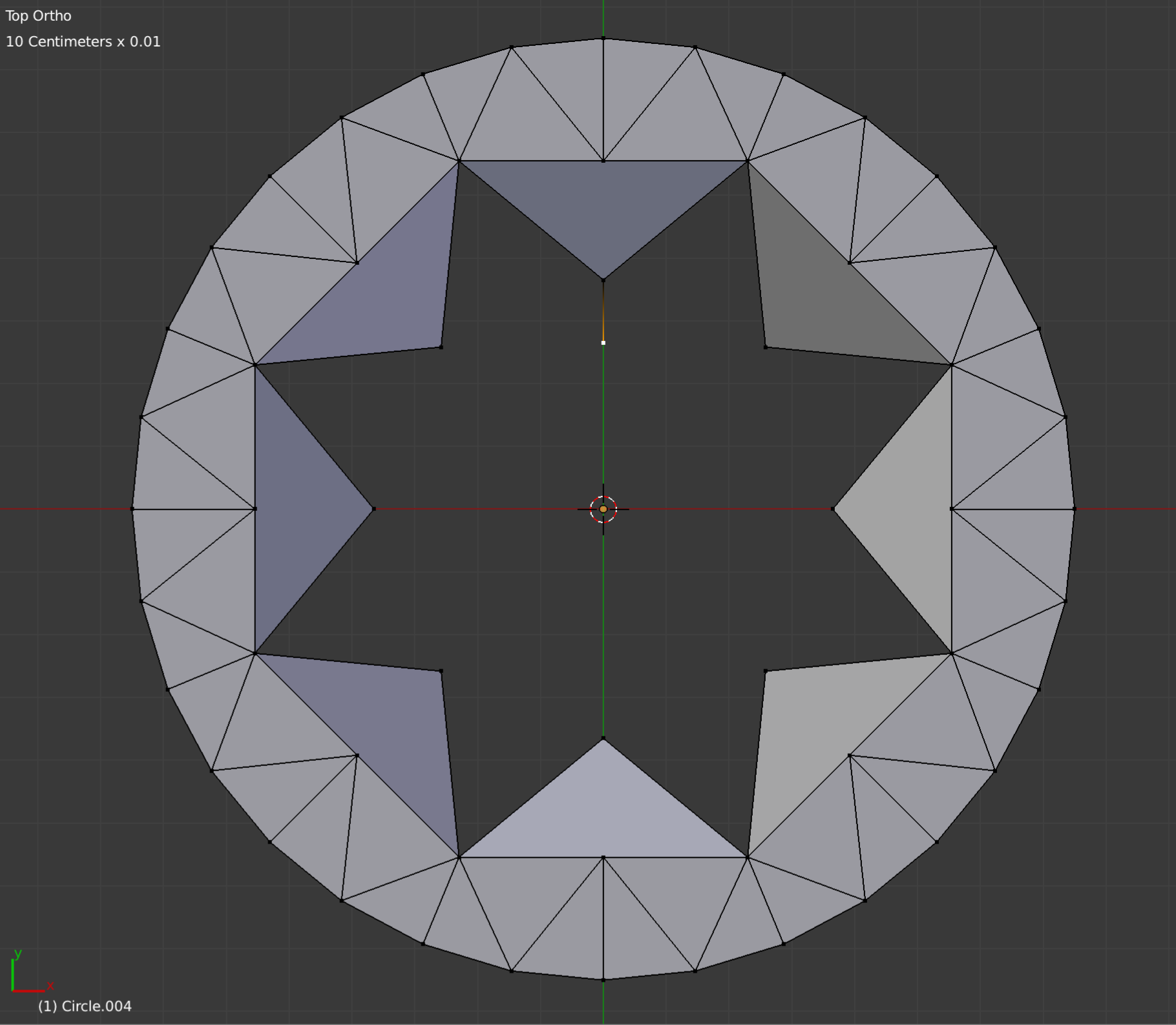 extrude a vertex along an axis