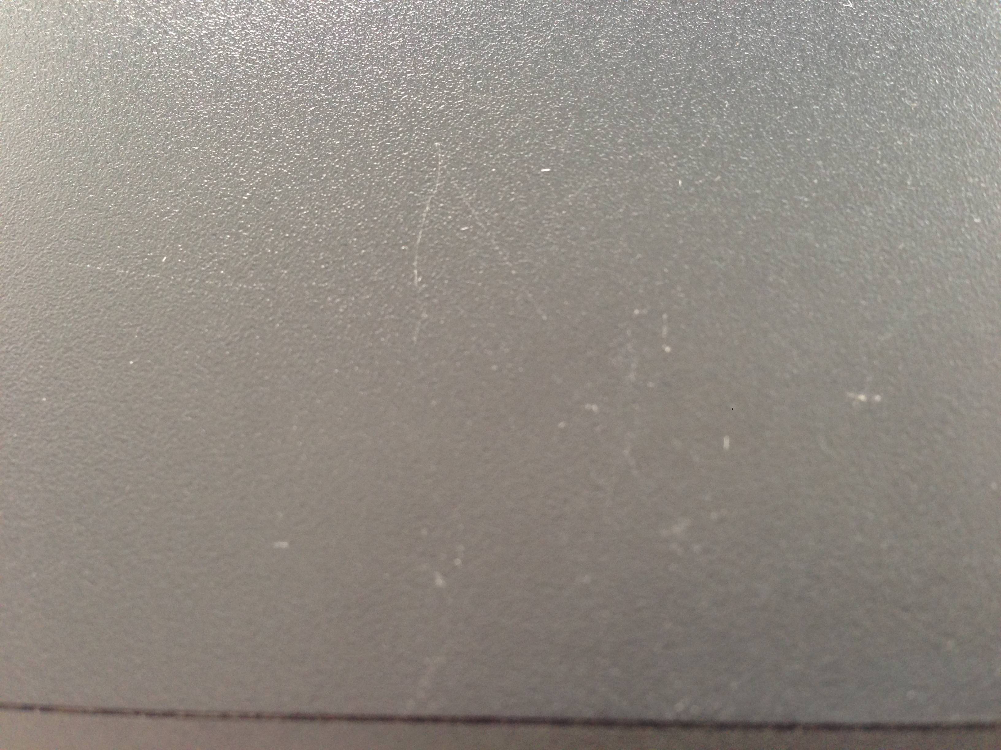 Scratched mat plastic