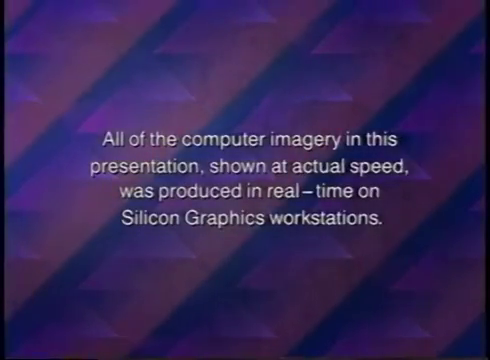 All of the computer imagery in this presentation, shown at actual speed, was produced in real-time on Silicon Graphics workstations.