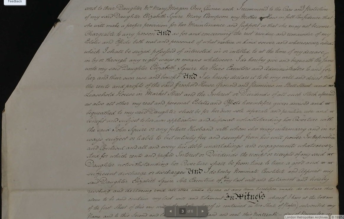 Will of John Clempson 1808