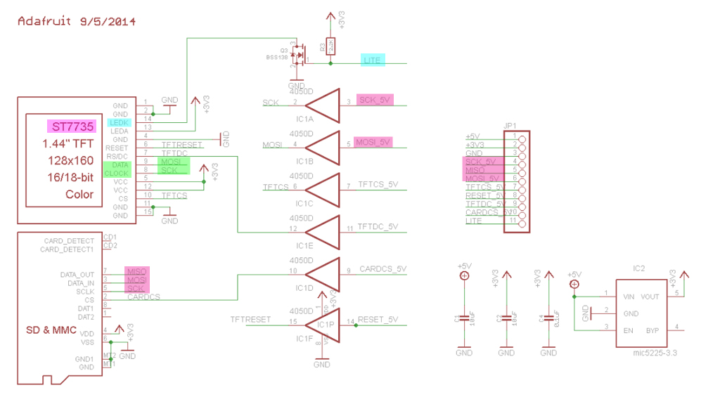 adafruit lcd schematic