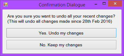 Confirmation Dialogue