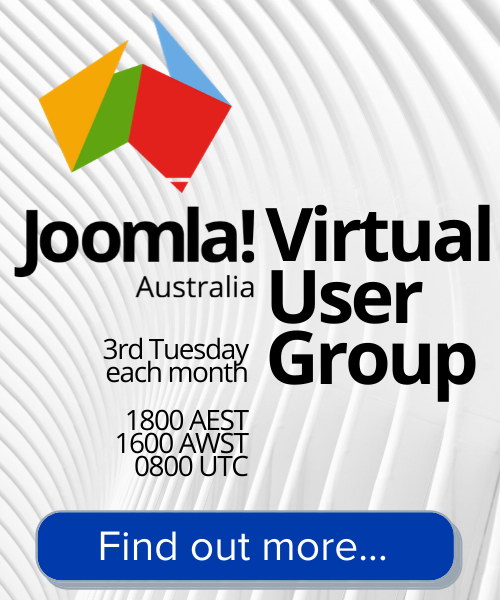 Joomla Australia Virtual User Group - 3rd Tuesday 0800 UTC