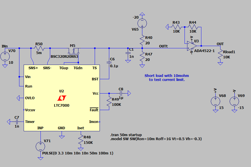 A schematic diagram with an LTC7000