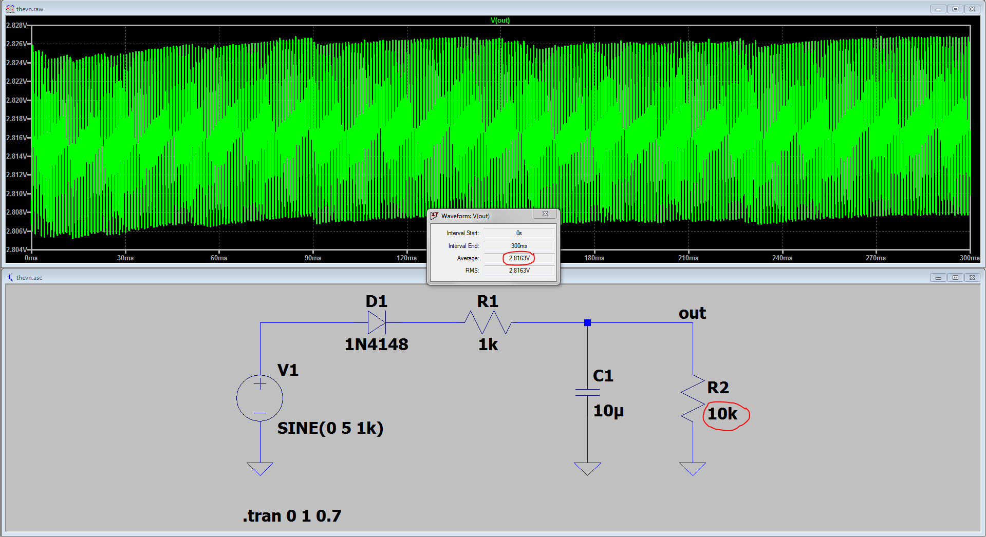 voltage for 10k load