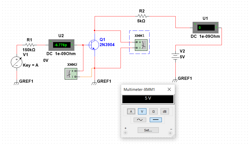 Picture 5: Multimeter reading with ammeter before resistor