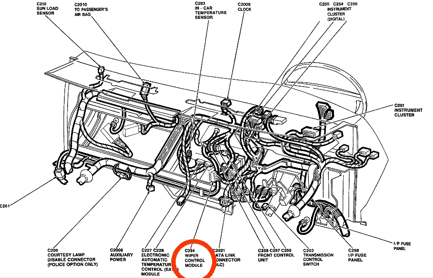 95 Grand Marquis Wiper Module Location