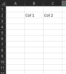 Hoja de datos antes de exportar