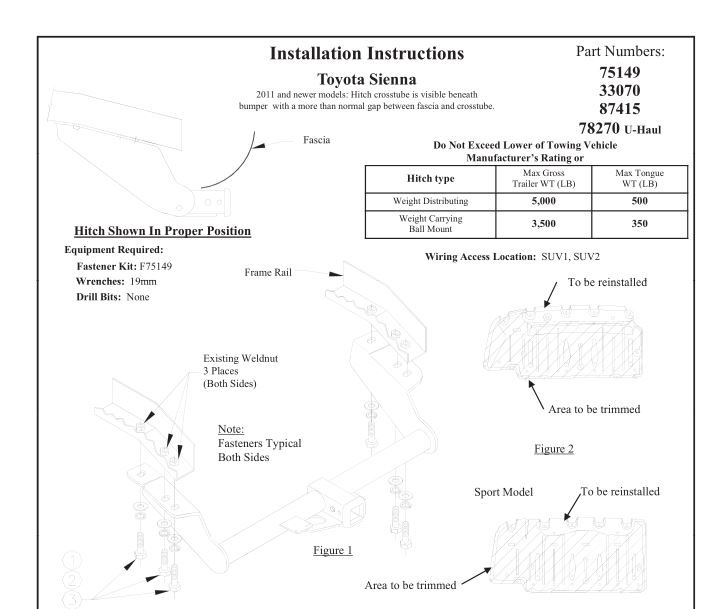 Trailer hitch specifications