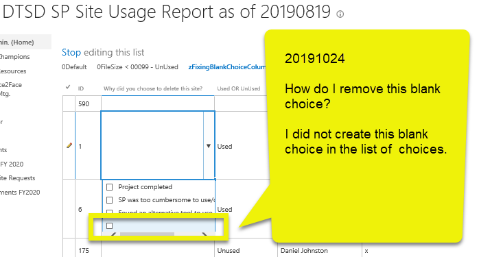 Blank choice box showing up in a answer options for a multiple choice question type