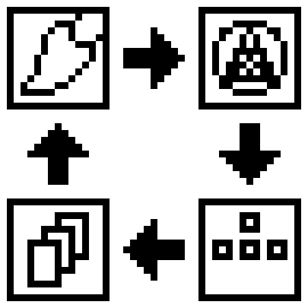 pixel art with arrows