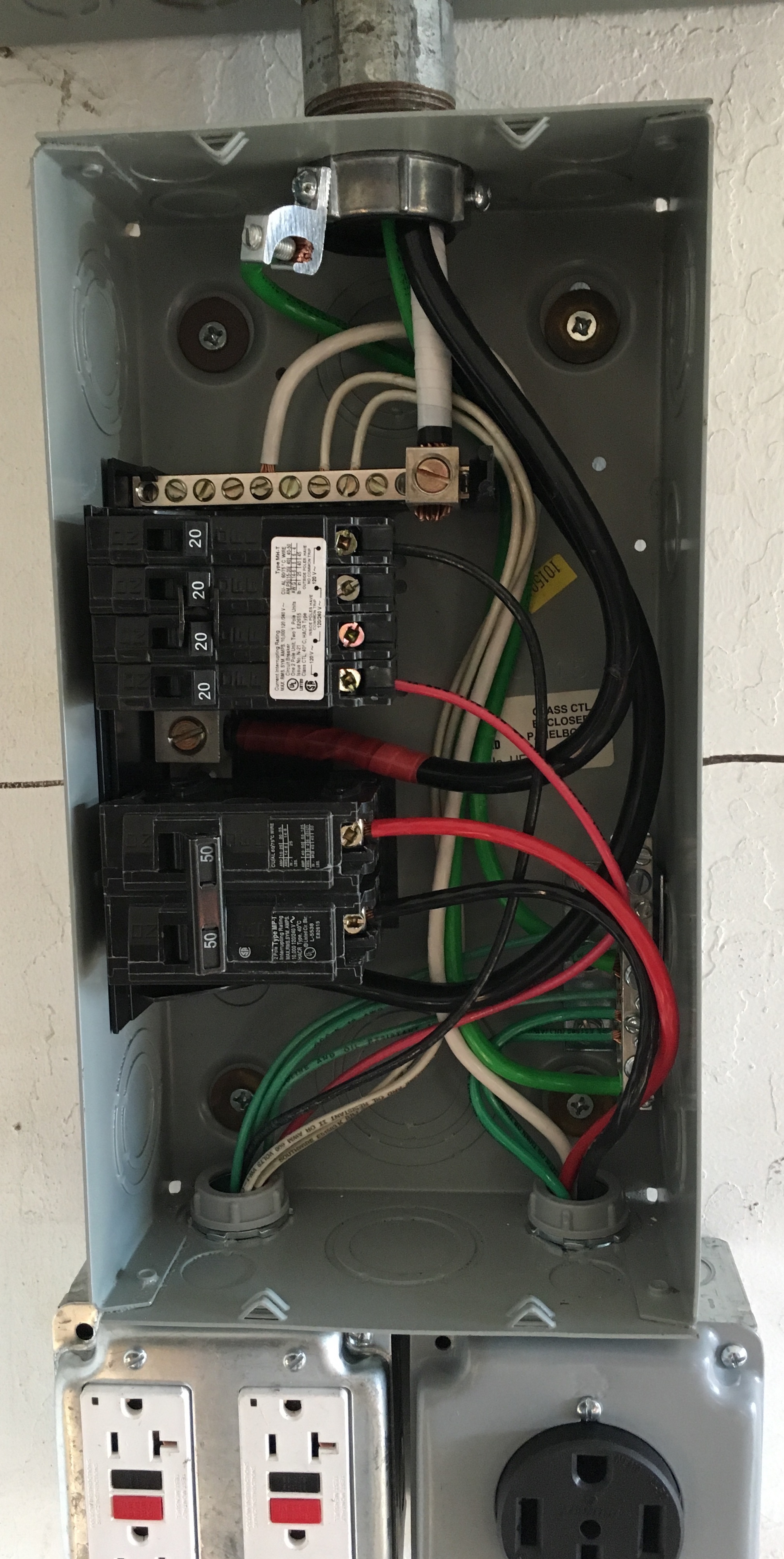 garage sub-panel wiring