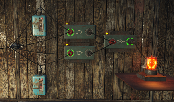 Example of a two-way switch setup in Fallout 4