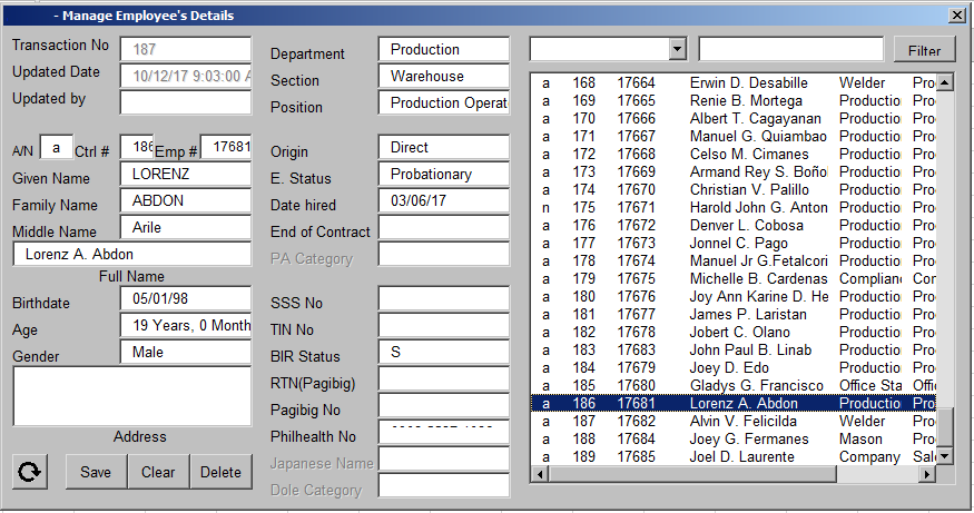 sample userform