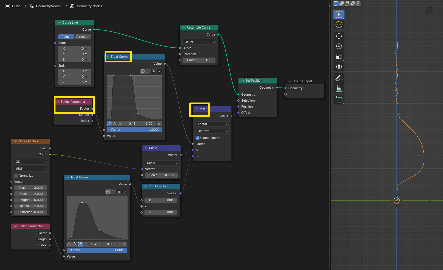 mixing the vectors