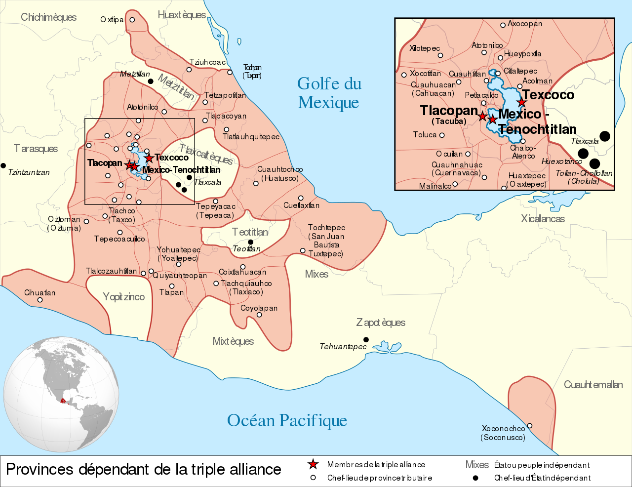 Map of the Aztec Empire