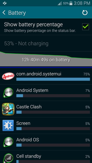 Battery usage