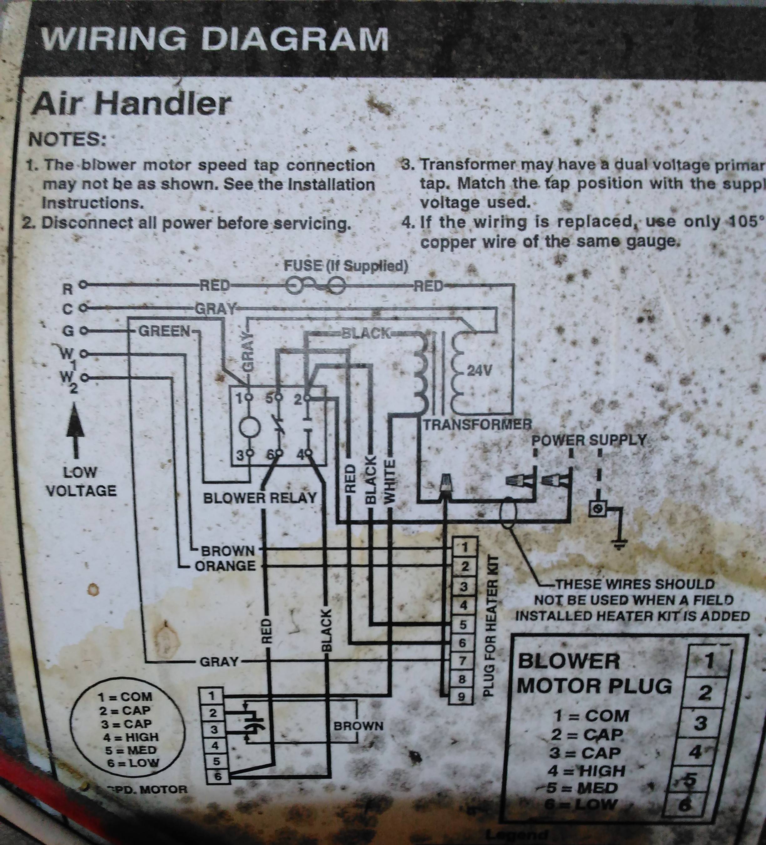 blower motor and relay/transformer