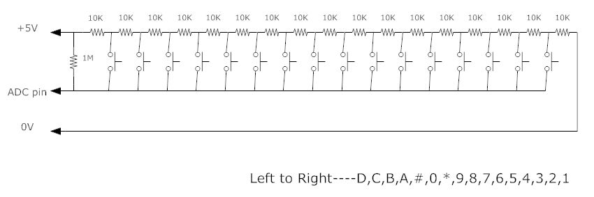 ADC Keypad Circuit