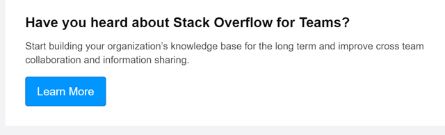 Have you heard about Stack Overflow for Teams?