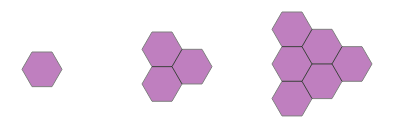 Triangles constructed from hexagons