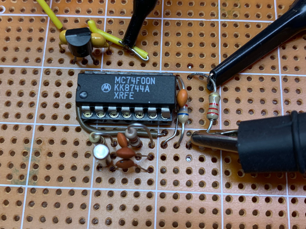 The top view of the assembled circuit