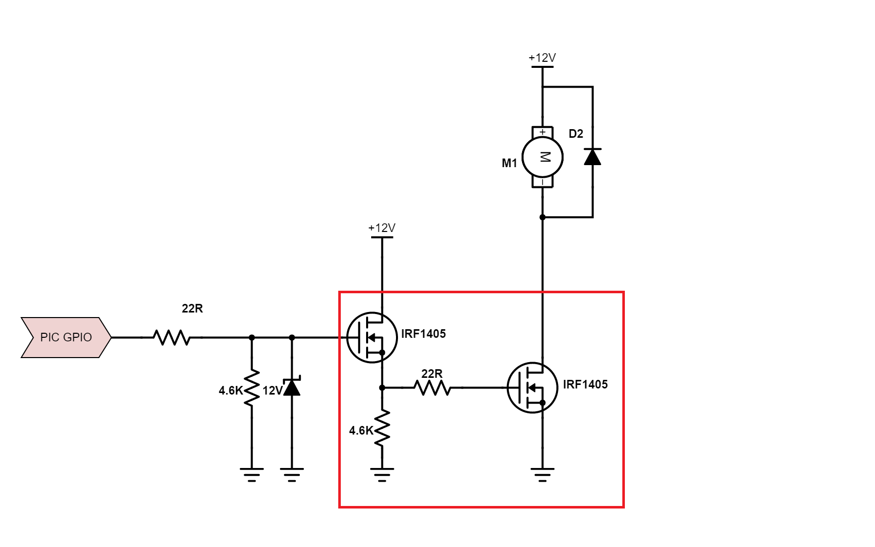 Example of Series MOSFETS