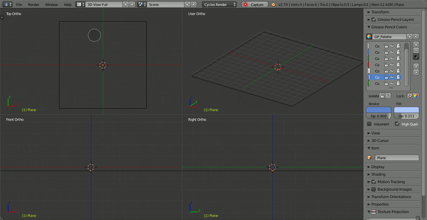 grease pencil quad view part 1