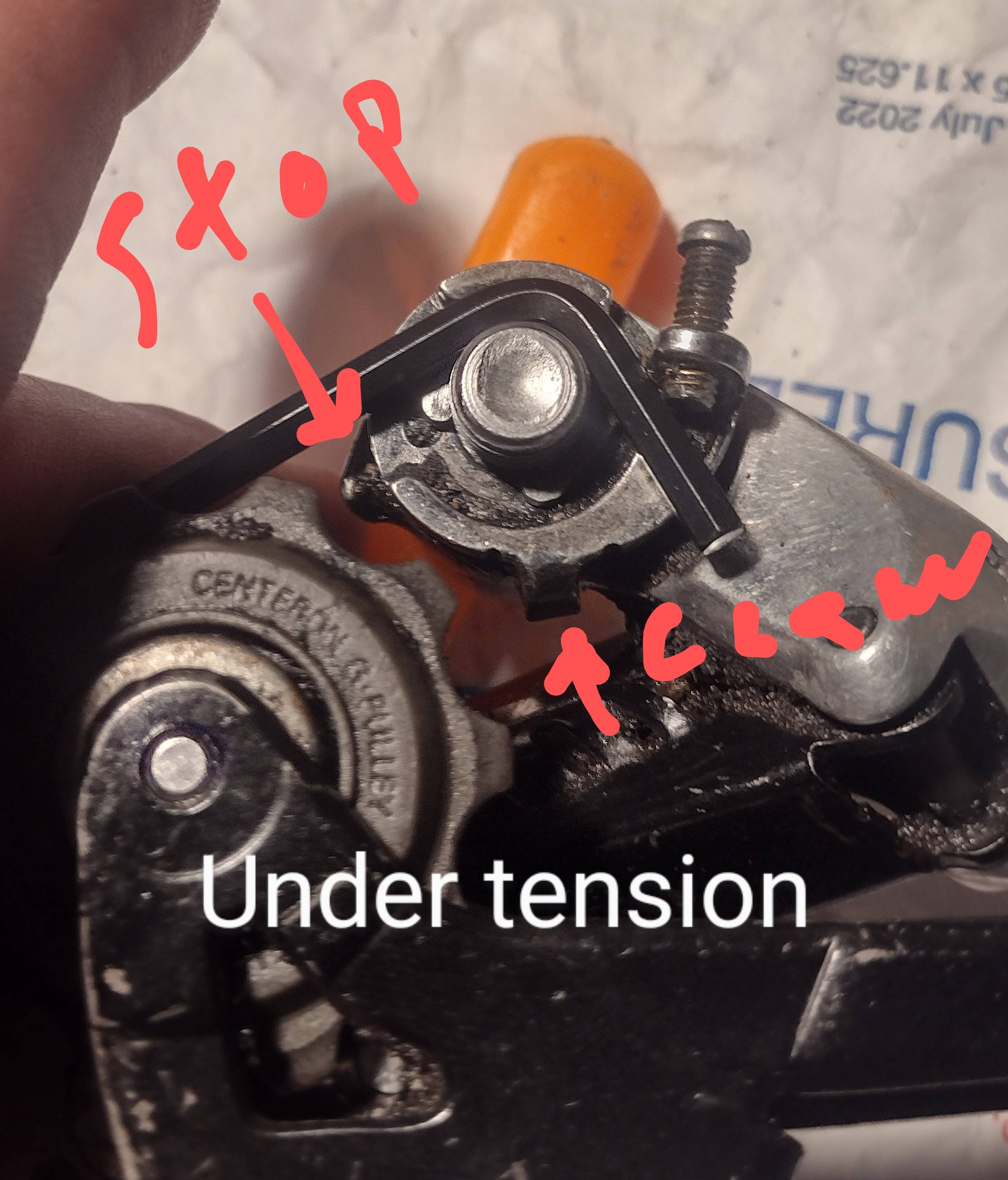 under tension