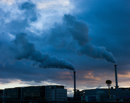 Smoke from chimneys, Paris 