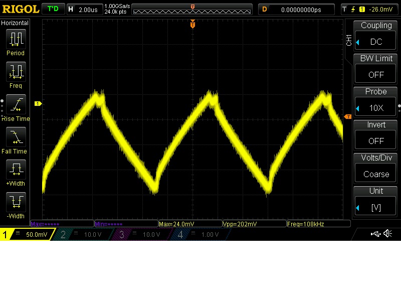 Corriente - 2A fluyendo a través de un inductor