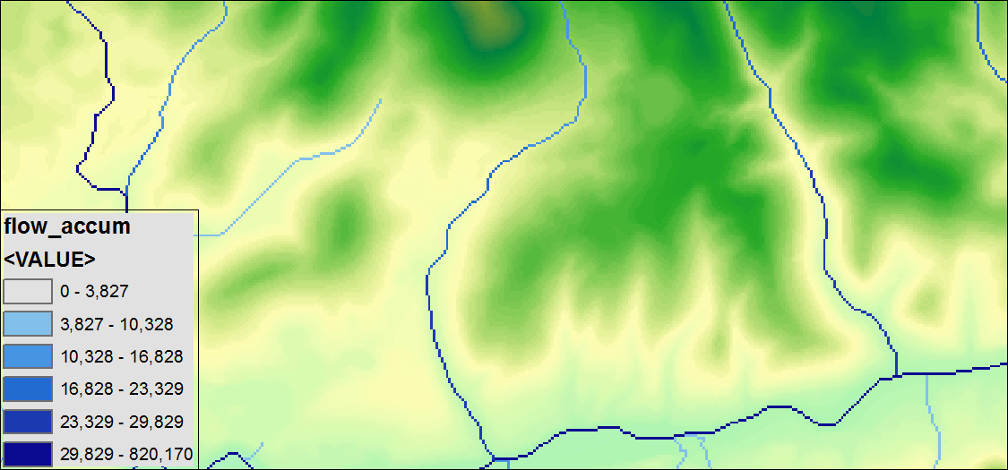 flow accumulation map