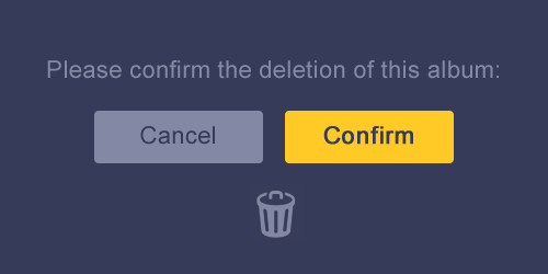 confirmation modal