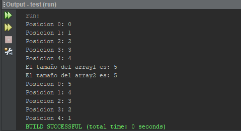 Salida en consola del ejemplo 2