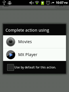 Complete Action dialog box