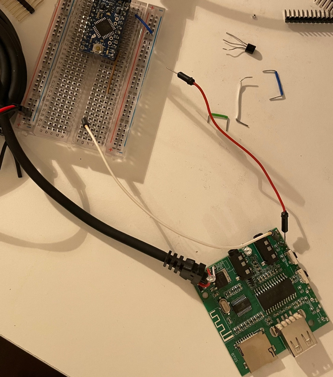 bluetooth module with wires soldered