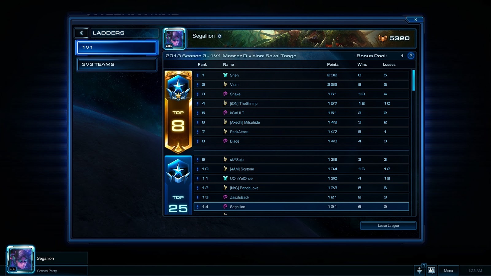 Starcraft 2 ladder