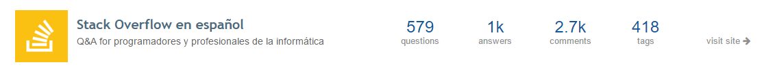 Stack Overflow en español en página de inicio de SEDE