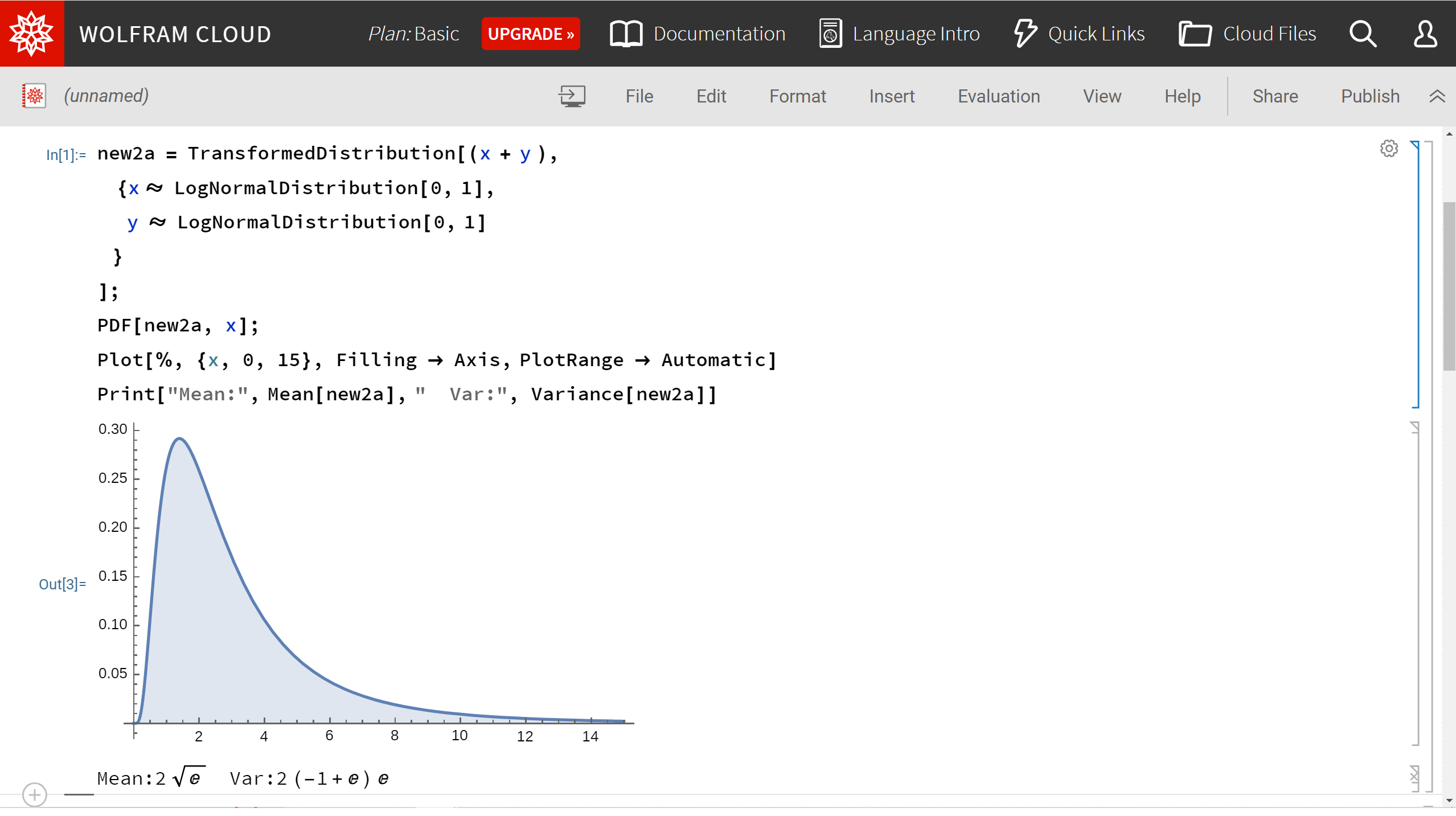 Function without closed form successfully plots