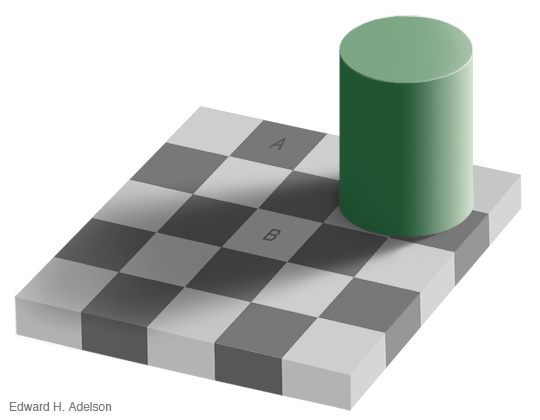 Checker shadow illusion