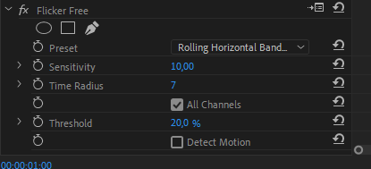 Settings of the plugin in my case