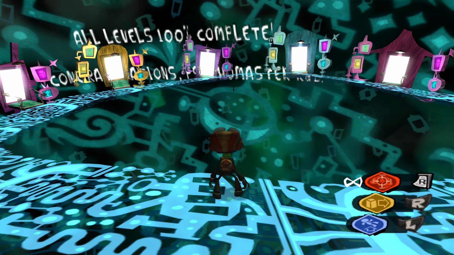 ALL LEVELS 100% COMPLETE! CONGRATULATIONS, PSYCHONASTER Raz!