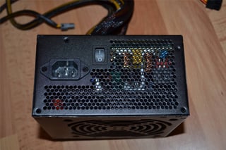 Image of the back side of Corsair VS350, the new PSU