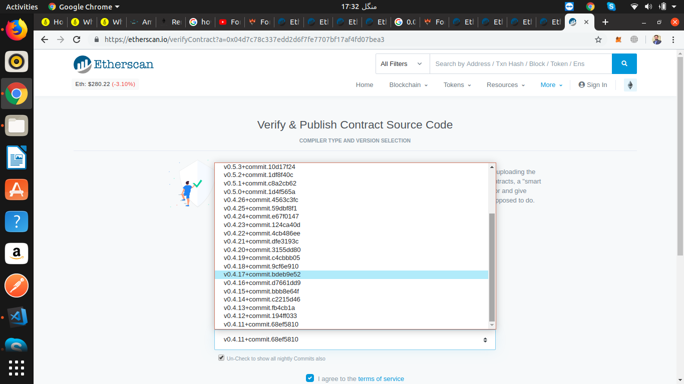 ether scan verify contract