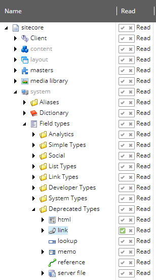 Core database permission change