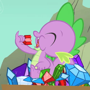 Spike eating gemstones