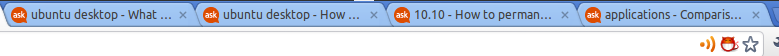 Screenshot of tabs